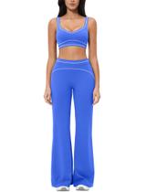 Conjunto de treino PQBPQB com sutiã esportivo U-back e legging pantalona Conjunto de treino PQBPQB com sutiã esportivo U-back e legging pantalona