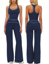 Conjunto de treino QBGJTD feminino Color Block azul escuro tamanho S Conjunto de treino QBGJTD feminino Color Block azul escuro tamanho S