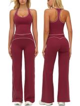 Conjunto de treino QBGJTD, regata feminina Color Block, leggings XS