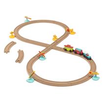 Conjunto de trem Battat All Aboard 29 unidades com trens e acessórios 2+ Conjunto de trem Battat All Aboard 29 unidades com trens e acessórios 2+