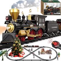 Conjunto de Trem com Controle Remoto BUBUQE - Locomotiva a Vapor para Crianças (3-7 anos)
