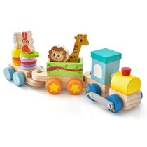 Conjunto de trem Costzon Stackable Educational com animais de 3 anos ou mais Conjunto de trem Costzon Stackable Educational com animais de 3 anos ou mais