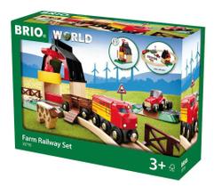 Conjunto de trem de brinquedo BRIO Farm Railway 33719 para crianças a partir de 3 anos
