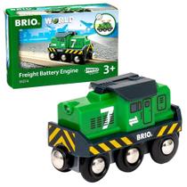 Conjunto de trem de brinquedo Brio World 33214 Freight Battery Engine Green