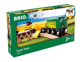Conjunto de trem de brinquedo Brio World Farm Train 5 peças para crianças a partir de 3 anos