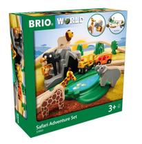 Conjunto de trem de brinquedo BRIO World Safari Adventure 26 peças para crianças a partir de 3 anos Conjunto de trem de brinquedo BRIO World Safari Adventure 26 peças para crianças a partir de 3 anos