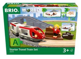 Conjunto de trem de brinquedo BRIO World Starter Travel, 22 peças para crianças a partir de 3 anos