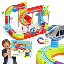 Conjunto de Trem de Brinquedo HEXIMANX Cubo Infinito Magnético 3D 98 Peças