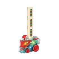 Conjunto De Trem De Dominó Automático De 60 Peças, Brinquedo Educacional Montessori STEM, Blocos De
