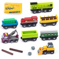 Conjunto de trem de madeira Magnetic Train Car para crianças maiores de 18 meses