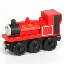 Conjunto de trem de madeira Toy Flmenunu SKARLOEY Magnetic 1:43 Scale