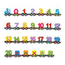 Conjunto de trem de madeira Wondertoys 27 unidades Magnetic Number Train Conjunto de trem de madeira Wondertoys 27 unidades Magnetic Number Train