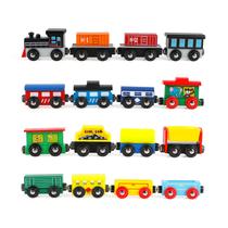 Conjunto de trem de madeira Wondertoys magnético de 16 peças para crianças