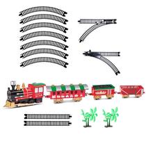 Conjunto de trem de Natal com textura fosca e brinquedos ele