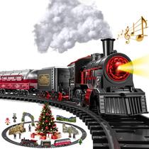 Conjunto de Trem de Natal Garbo Star Elétrico com Fumaça, Luzes e Som Conjunto de Trem de Natal Garbo Star Elétrico com Fumaça, Luzes e Som