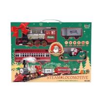 Conjunto De Trem De Natal Infantil Com Luzes, Sons, Trilhos De Ferrovia, Motor De Locomotiva,