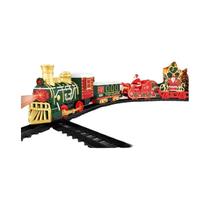 Conjunto De Trem De Natal Infantil Elétrico DIY Modelo De Ferrovia Montável Com Música E Luz Para Conjunto De Trem De Natal Infantil Elétrico DIY Modelo De Ferrovia Montável Com Música E Luz Para