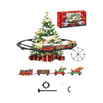 Conjunto De Trem De Natal Infantil Elétrico DIY Modelo De Ferrovia Montável Com Música E Luz Para Conjunto De Trem De Natal Infantil Elétrico DIY Modelo De Ferrovia Montável Com Música E Luz Para