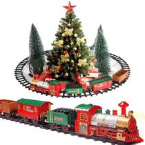 Conjunto de trem de Natal PUSITI Classic com luzes e sons para crianças