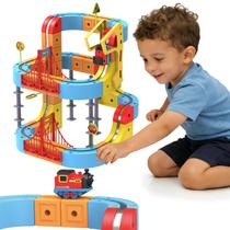 Conjunto de Trem Elétrico CEMECER 88 Peças com Trilhos Flexíveis 3D
