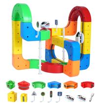 Conjunto de Trem Elétrico CROTDRM Pista Infinita 3D 80 Peças Conjunto de Trem Elétrico CROTDRM Pista Infinita 3D 80 Peças