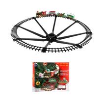 Conjunto De Trem Elétrico De Natal Para Crianças Com Trilhos, Mini Locomotiva Festiva Com Luzes, Som