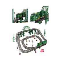 Conjunto De Trem Elétrico Magnético De 88 Peças Com Locomotiva a Bateria E Trilhos Para Meninos E