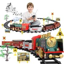 Conjunto de trem elétrico Mini Tudou Christmas com controle remoto