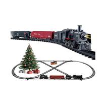 Conjunto De Trem Elétrico Operado Por Bateria Com Locomotiva a Vapor, Luzes E Sons, Brinquedo De Conjunto De Trem Elétrico Operado Por Bateria Com Locomotiva a Vapor, Luzes E Sons, Brinquedo De
