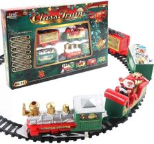 Conjunto de trem elétrico para decoração de Natal para crianças Conjunto de trem elétrico para decoração de Natal para crianças