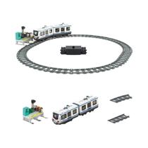 Conjunto De Trem Elétrico Recarregável Para Cidade Com Bateria De Lítio, Motor E Blocos De Montar Conjunto De Trem Elétrico Recarregável Para Cidade Com Bateria De Lítio, Motor E Blocos De Montar