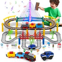 Conjunto de Trem Elétrico Vunrahsg para Crianças (4-8 anos) - Com Trilhos e Carro