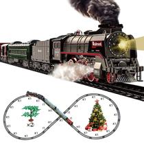 Conjunto de trem Hitish Electric com sons de luz realistas e fumaça Conjunto de trem Hitish Electric com sons de luz realistas e fumaça