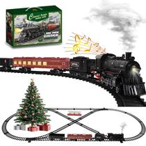 Conjunto de trem Mantfuty Train Toys com fumaça, luzes e som para crianças Conjunto de trem Mantfuty Train Toys com fumaça, luzes e som para crianças