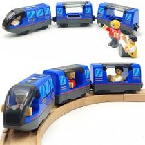 Conjunto de Trem Motorizado TOPLIVING com 3 Peças, Alimentado por Pilhas Conjunto de Trem Motorizado TOPLIVING com 3 Peças, Alimentado por Pilhas