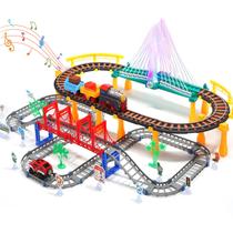 Conjunto de trem Toy HOLYFUN Electric com som e luz de 3 a 5 anos