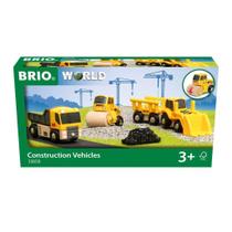 Conjunto de trens de brinquedo BRIO Construction Vehicles Premium Wood FSC Conjunto de trens de brinquedo BRIO Construction Vehicles Premium Wood FSC