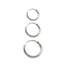 Conjunto de três anéis de nariz em prata 925 - prata