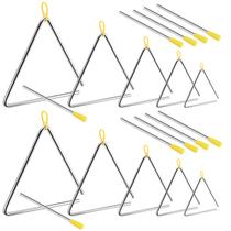 Conjunto de Triângulos de Aço Musical SINJEUN - Pacote com 10 (1020 cm)