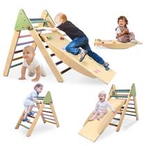 Conjunto de Triângulos Pikler Climber LOL-FUN com Rampa e Escorregador (1 a 3 anos)