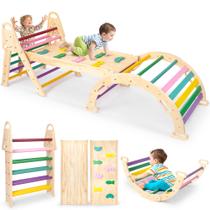 Conjunto de triângulos Pikler extra grande de brinquedo de escalada RMOKA 7 em 1 Conjunto de triângulos Pikler extra grande de brinquedo de escalada RMOKA 7 em 1