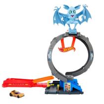 Conjunto de trilhas para carros de brinquedo Hot Wheels City Bat Loop Attack 1:64