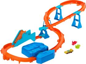 Conjunto de trilhas para carros de brinquedo Hot Wheels Deluxe com reforço motorizado
