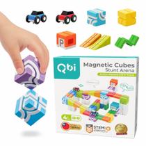 Conjunto de trilhos de carro com blocos de construção magnéticos QBI 46PCS Kids 4-8
