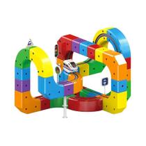 Conjunto De Trilhos De Corrida De Carros Motorizados Montessori Para Crianças, 51, 81, 123 Peças,