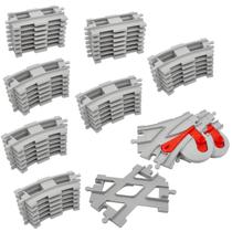 Conjunto de trilhos de trem Koowants Classic Railway com 47 peças