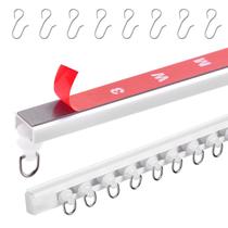 Conjunto de trilhos para cortinas de teto VEVOR 3m autoadesivo branco Conjunto de trilhos para cortinas de teto VEVOR 3m autoadesivo branco