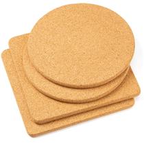 Conjunto de trivet de cortiça Cazzon High Density Thick Cork, 20 cm, pacote com 4 Conjunto de trivet de cortiça Cazzon High Density Thick Cork, 20 cm, pacote com 4