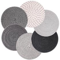 Conjunto de trivets Billbotk 8 Hot Pads resistentes ao calor e corda de algodão Conjunto de trivets Billbotk 8 Hot Pads resistentes ao calor e corda de algodão