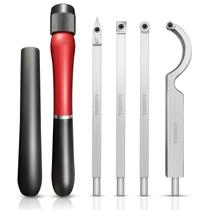 Conjunto de troca rápida de ferramentas de torneamento de torno de madeira Aogbra Carbide